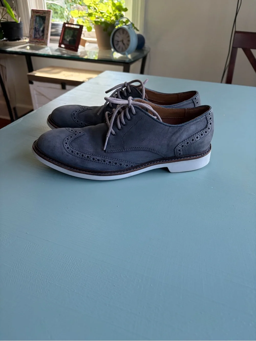 Cole Haan Slate Blue Wingtip Oxfords